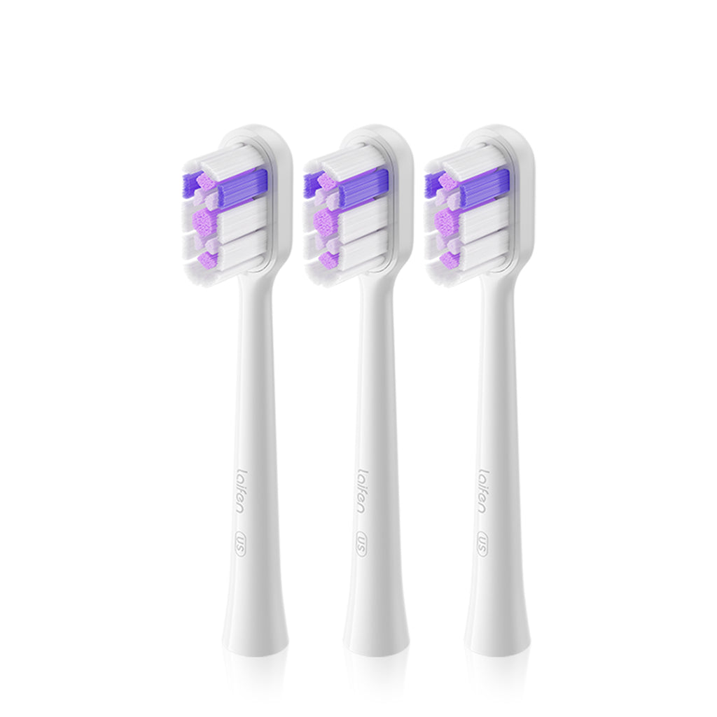 Laifen Wave Replacement Brush Head – Ultra-Whitening (White) 3-Piece Pack