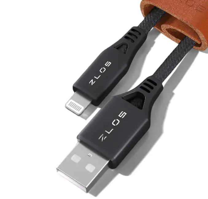 كابل ZLOS USB-A إلى لايتنينج مع حزام جلدي