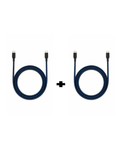 Q8 Cable - USB C to C Cyber Blue 2M - Bundle (2pcs)