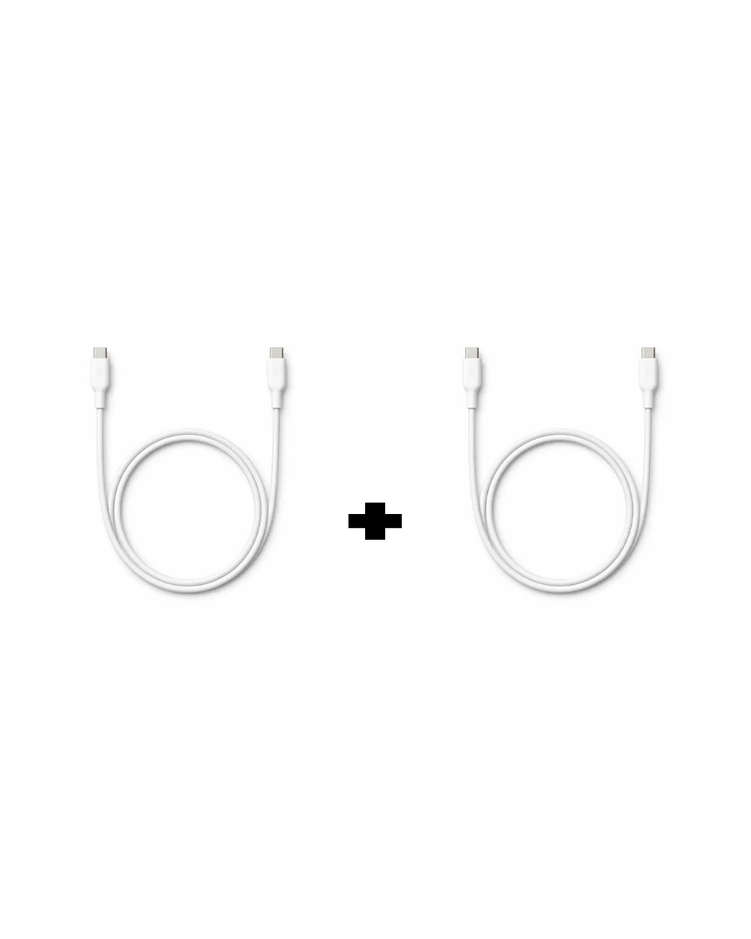 Q8 Cable Lite - USB C to C White 1M - Bundle (2pcs)