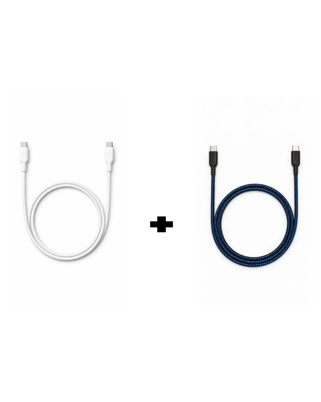 Q8 Cable Series - USB-C to USB-C (1M) - White & Cyber Blue