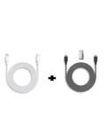 Q8 Cable Series - USB-C to USB-C (2M) - White & QuickSilver with (Converter)