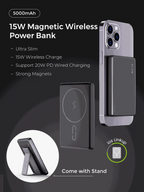 باور بانك مغناطيسي لاسلكي ZLOS 5000mAh