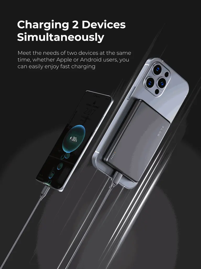 باور بانك مغناطيسي لاسلكي ZLOS 5000mAh