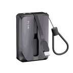 ZLOS 10000mAh MINI Power Bank with Built-in USB-C and Lightning Cables