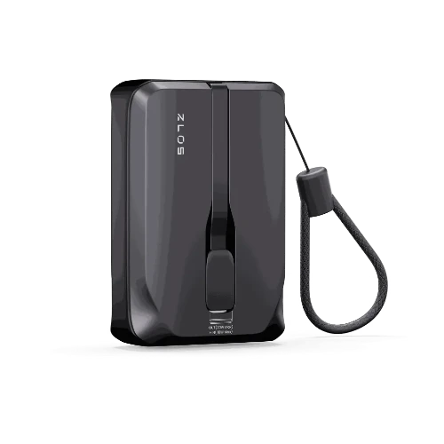 ZLOS 10000mAh MINI Power Bank with Built-in USB-C and Lightning Cables