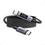 كابل شحن سريع USB-C إلى USB-C من يوجرين، يدعم الشحن بقوة 240 واط - بطول 2 متر - لون أسود