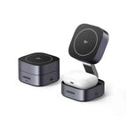 UGREEN 2-in-1 Magnetic Wireless Charger 15W - Space Gray