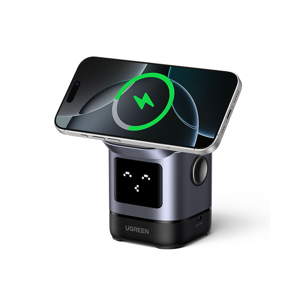 UGREEN Uno  2-in-1 Magnetic Wireless Charger 20W - Space Gray