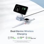 UGREEN 2-in-1 Magnetic Wireless Charger Qi2 25W - Sky Blue