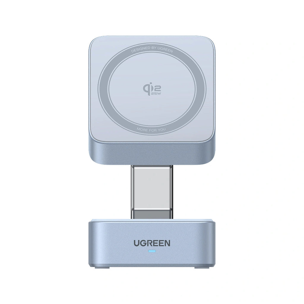 UGREEN 2-in-1 Magnetic Wireless Charger Qi2 25W - Sky Blue