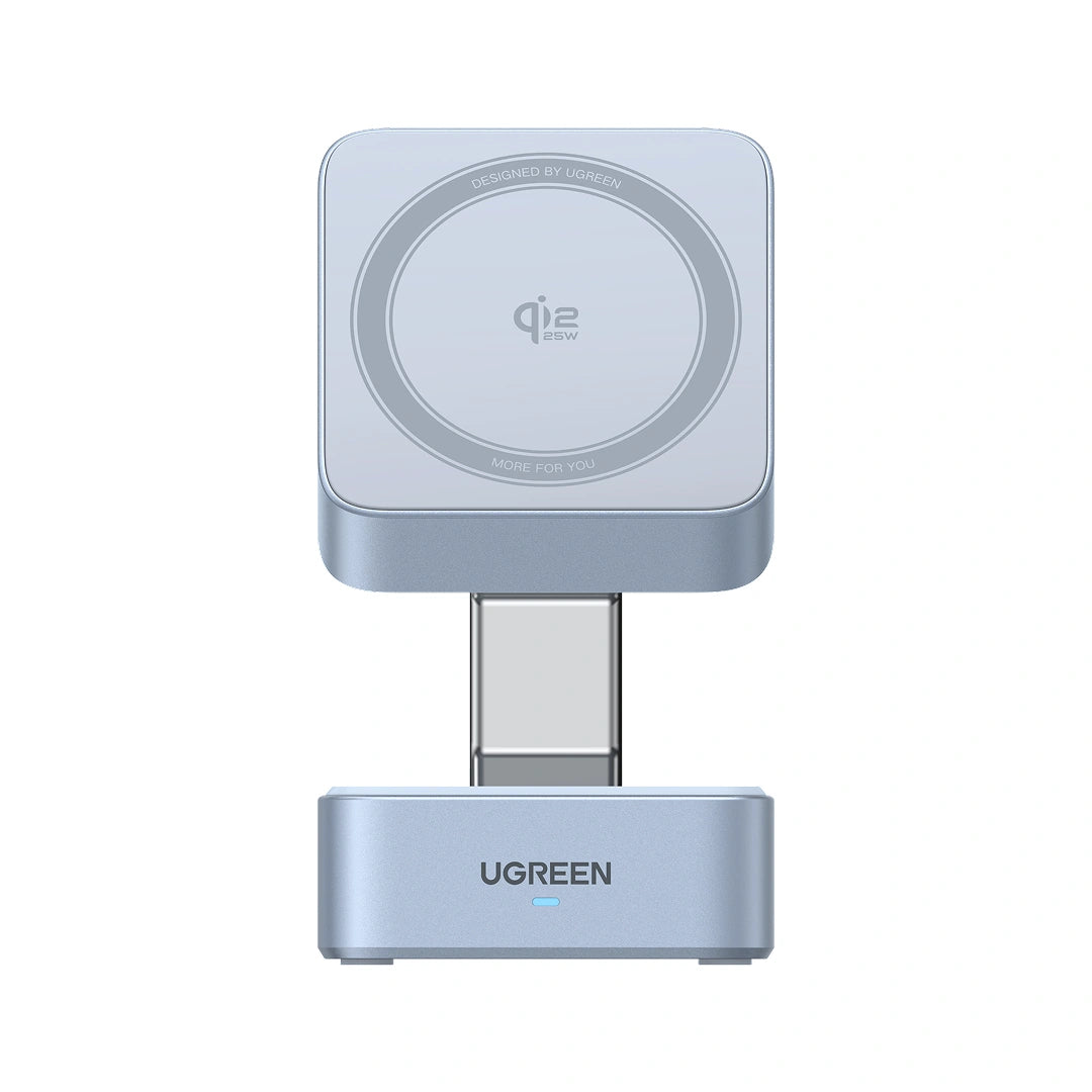 UGREEN 2-in-1 Magnetic Wireless Charger Qi2 25W - Sky Blue