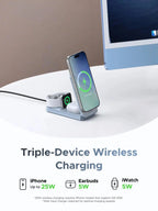 UGREEN MagFlow 25W 3-in-1 Magnetic Wireless Charging Station