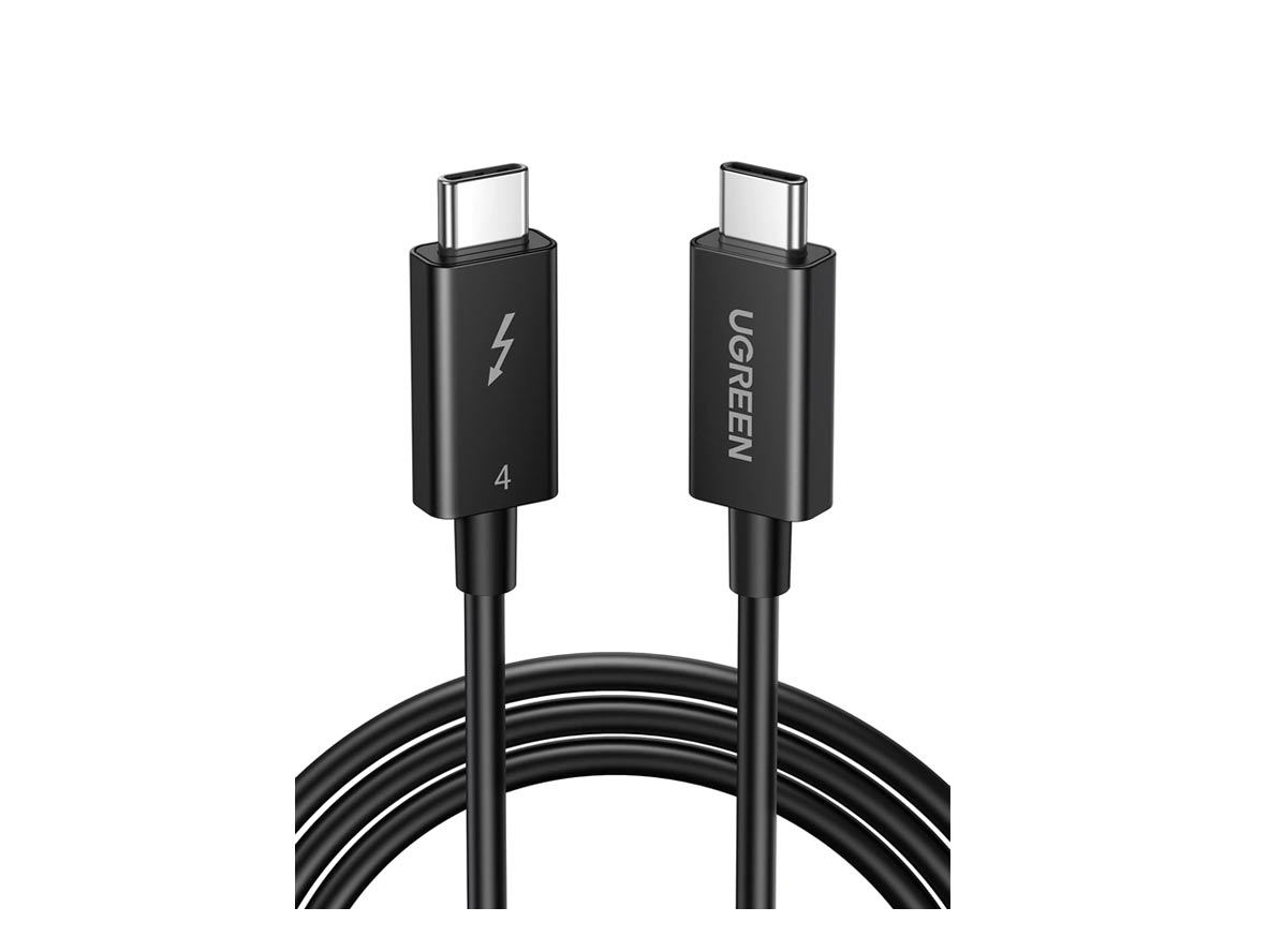 UGREEN USB-C to USB-C Thunderbolt 4 Cable 0.8m 100W - Black