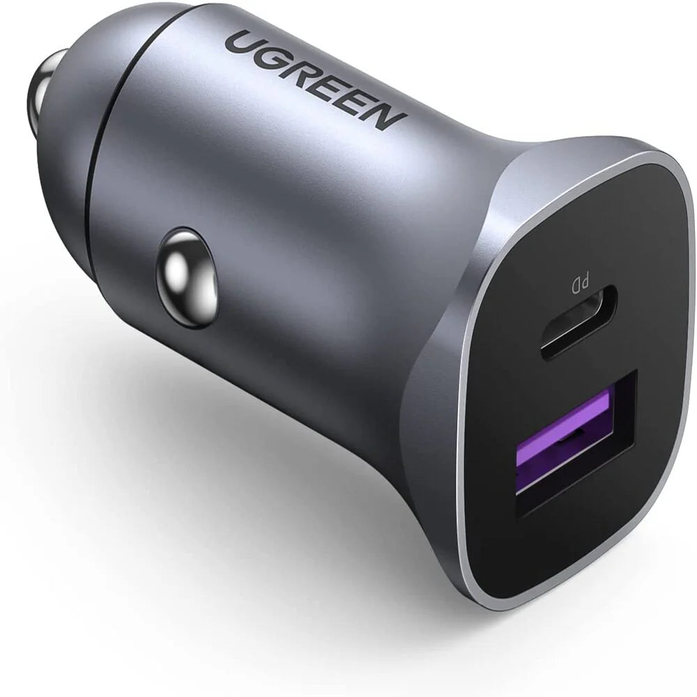 UGREEN A+C Dual-Port Car Charger PD30W+SCP22.5W - Space Gray