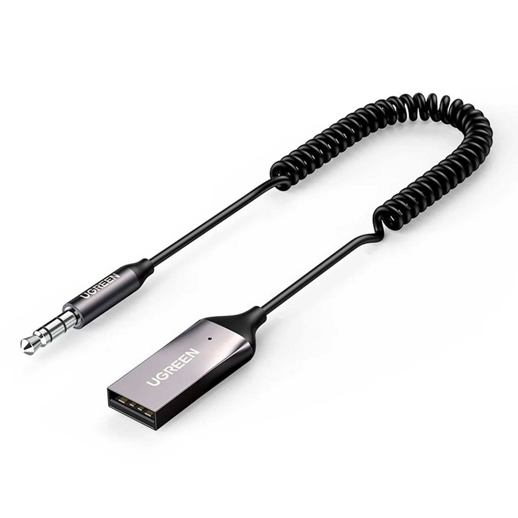 UGREEN Bluetooth Car Receiver Aux with Mic - Space Gray