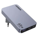 UGREEN Nexode Pro 65W 3-Port GaN Ultra-Slim Fast Charger UK Plug - Gray