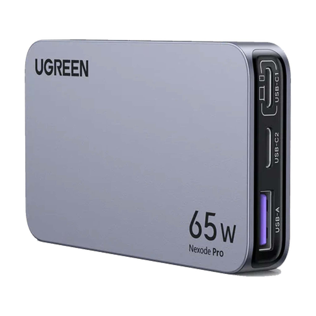 UGREEN Nexode Pro 65W 3-Port GaN Ultra-Slim Fast Charger UK Plug - Gray