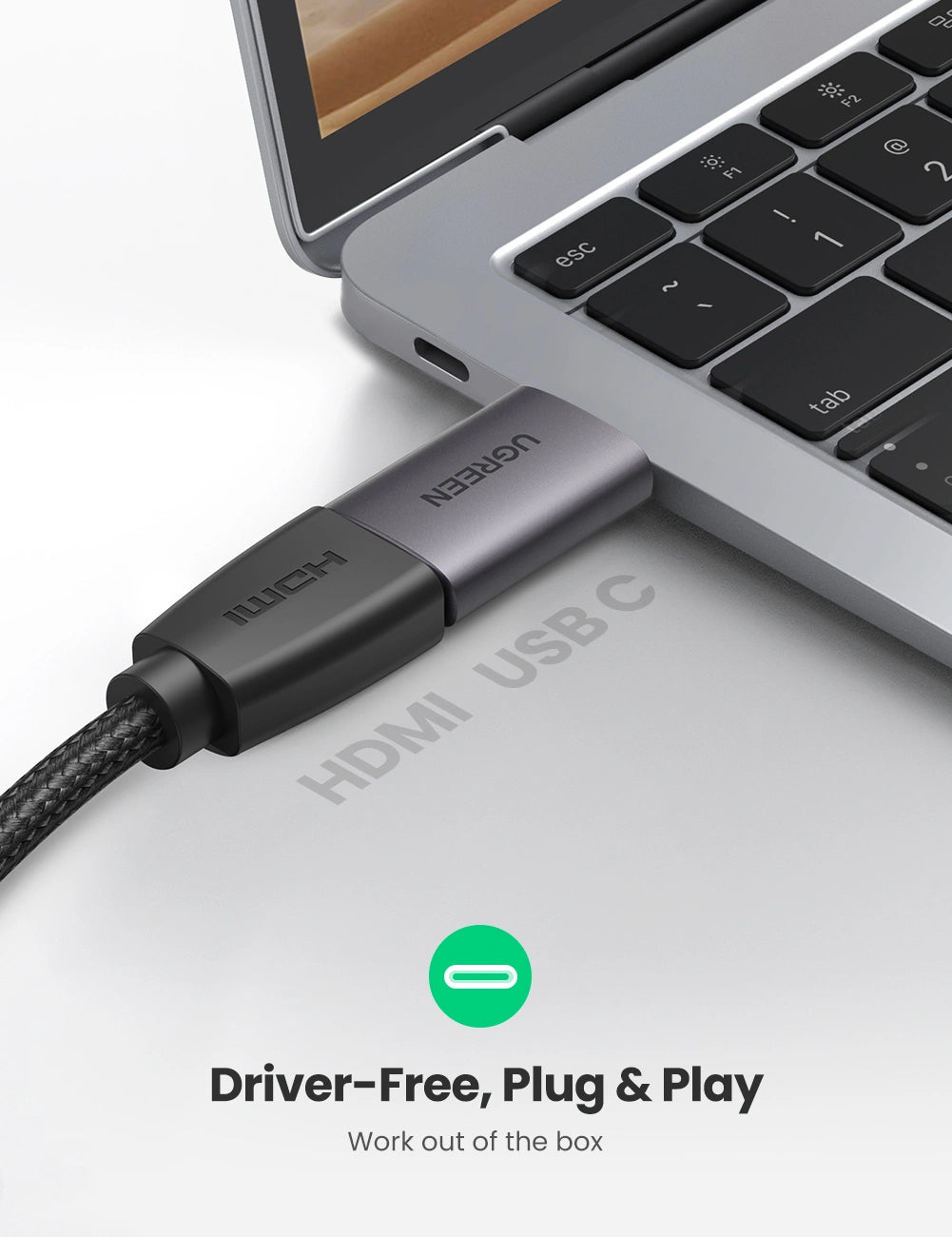 UGREEN USB-C to HDMI Adapter - Space Gray