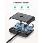 UGREEN USB 3.0 High-Speed 4-Port Hub (1m Cable) – Black