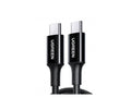 كابل شحن UGREEN USB-C إلى USB-C بقوة 100 واط - 2 متر - أسود