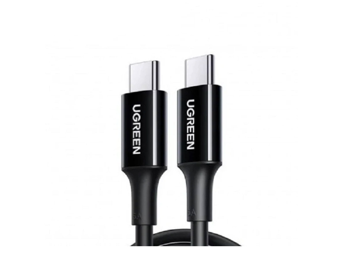 كابل شحن UGREEN USB-C إلى USB-C بقوة 100 واط - 2 متر - أسود