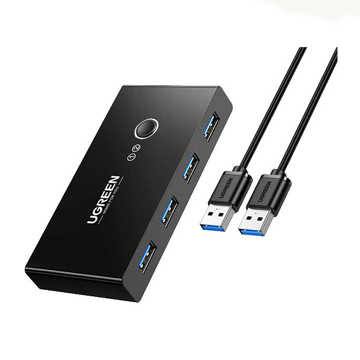 UGREEN 2-In 4-Out USB 3.0 Sharing Switch Box – Black