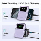 UGREEN Uno Magnetic Wireless Power Bank 10000mAh 20W - Purple