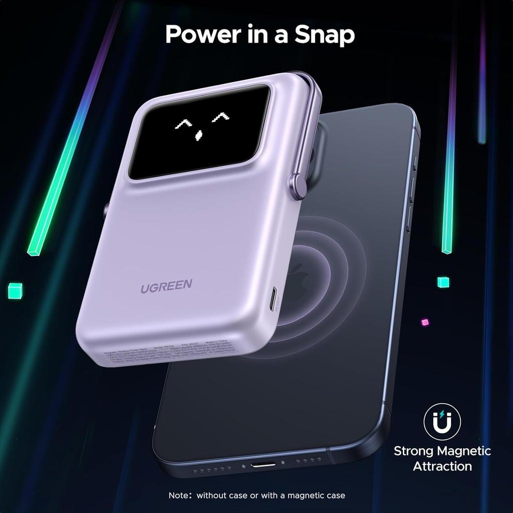 UGREEN Uno Magnetic Wireless Power Bank 10000mAh 20W - Purple