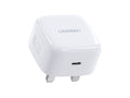 UGREEN PD 20W Fast Charger Single-Port USB-C Wall Adapter (UK Plug) - White