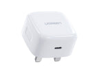 UGREEN PD 20W Fast Charger Single-Port USB-C Wall Adapter (UK Plug) - White