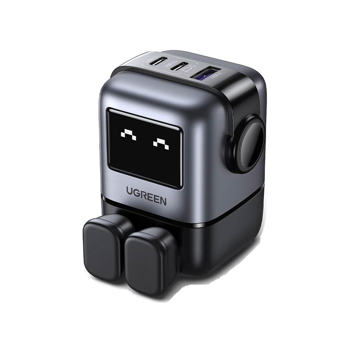 UGREEN Uno RG 65W 3-Port GaN Fast Charger UK Plug - Gray