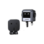 UGREEN Uno RG 65W 3-Port GaN Fast Charger UK Plug - Gray