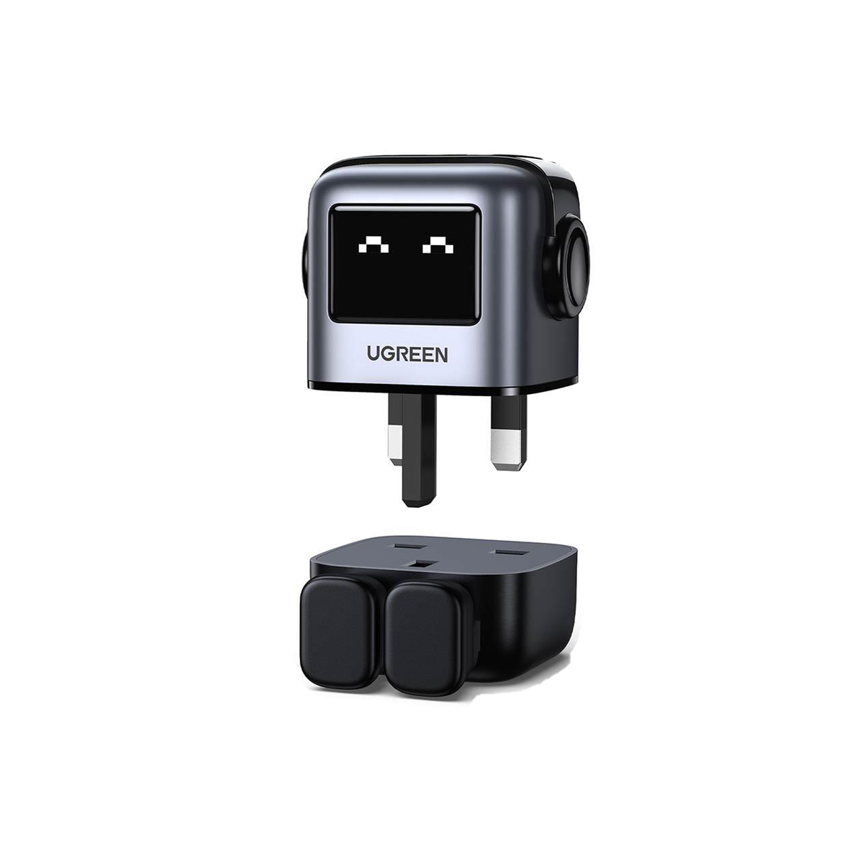 UGREEN Uno RG 65W 3-Port GaN Fast Charger UK Plug - Gray