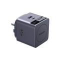 UGREEN 65W GaN Fast Charger with Retractable Cable USB-C 2-port - Space Gray