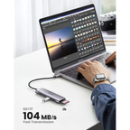UGREEN USB-C Multifunction Adapter- Gray
