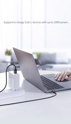 كابل شحن UGREEN USB-C إلى USB-C بقوة 100 واط - 2 متر - أسود