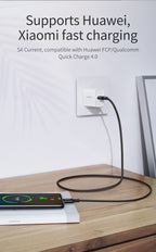 كابل شحن UGREEN USB-C إلى USB-C بقوة 100 واط - 2 متر - أسود