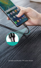 كابل شحن UGREEN USB-C إلى USB-C بقوة 100 واط - 2 متر - أسود