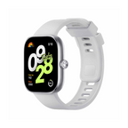 Smartwatch with a white band on a white background