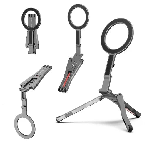 حامل الهاتف ZLOS PS03 MagFlex متعدد الحامل، ثلاثي القوائم قابل للطي بتقنية MagSafe للسيارة والمكتب والسفر مع حامل مغناطيسي عالمي