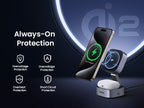 UGREEN 2-in-1 Magnetic Wireless Charger 15W - Space Gray