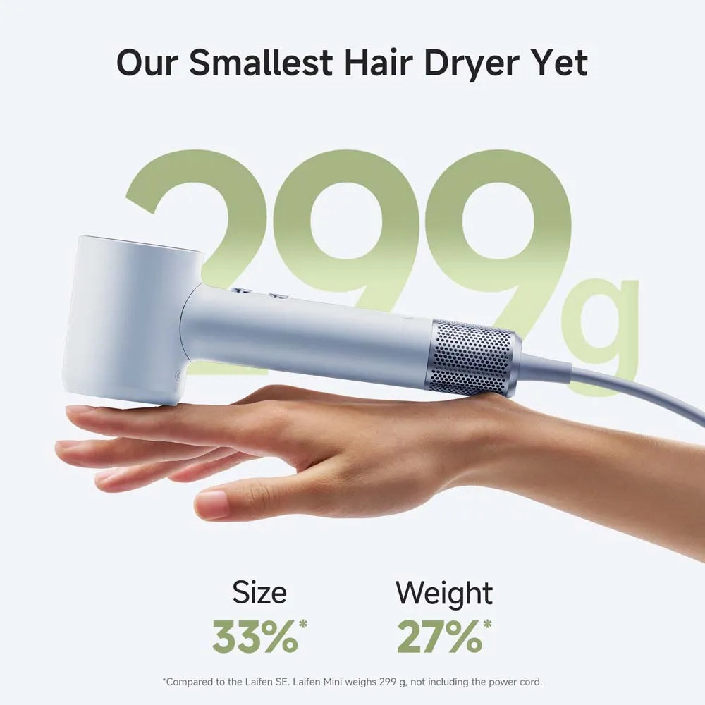 Laifen Mini High-Speed Hair Dryer – Matte Blue (UK Edition)
