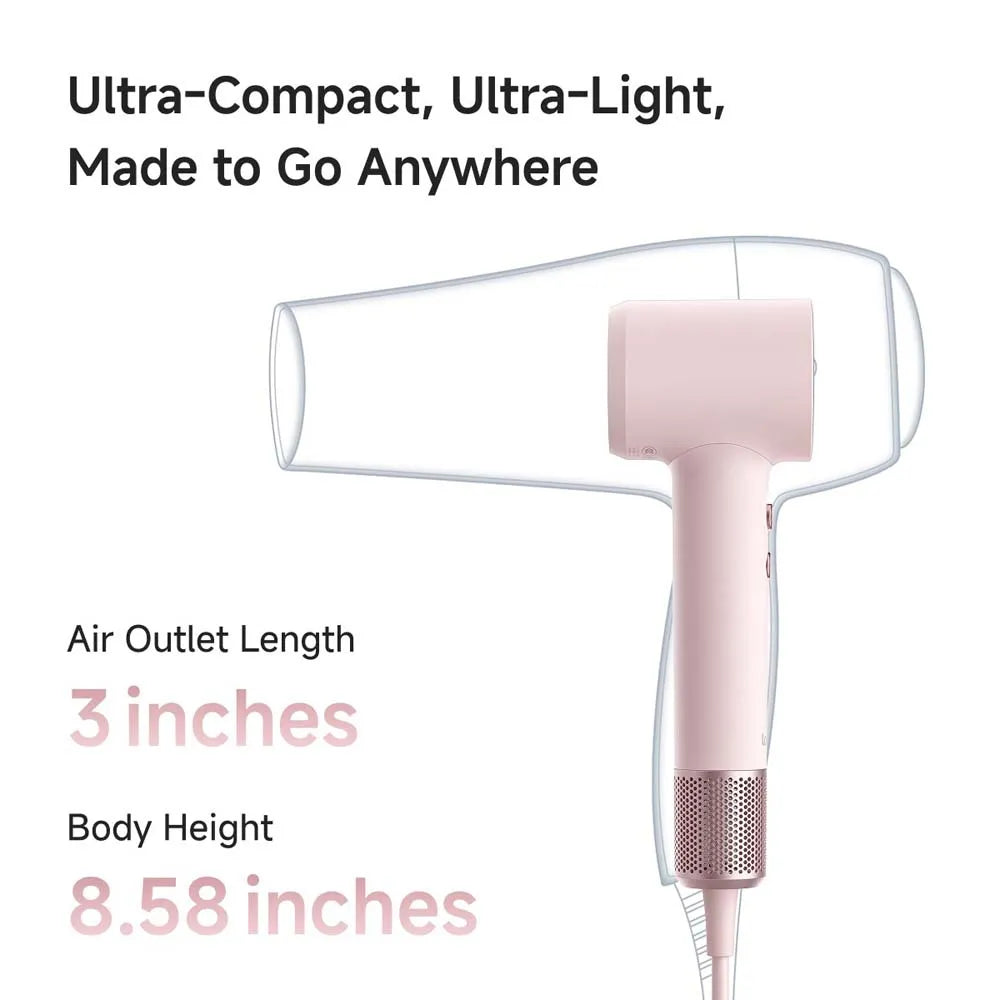 Laifen Mini High-Speed Hair Dryer – Matte Pink (UK Edition)
