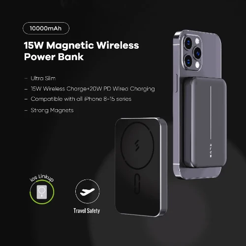 ZLOS TT10 10000mAh Ultra-Thin Mini Wireless Charging Power Bank