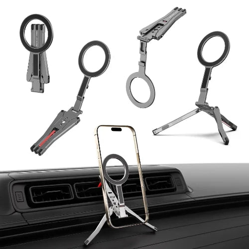 حامل الهاتف ZLOS PS03 MagFlex متعدد الحامل، ثلاثي القوائم قابل للطي بتقنية MagSafe للسيارة والمكتب والسفر مع حامل مغناطيسي عالمي