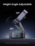 UGREEN 2-in-1 Magnetic Wireless Charger 7.5W - Space Gray