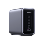شاحن UGREEN Nexode 300W بـ5 منافذ PD GaN سريع قابس بريطاني - رمادي