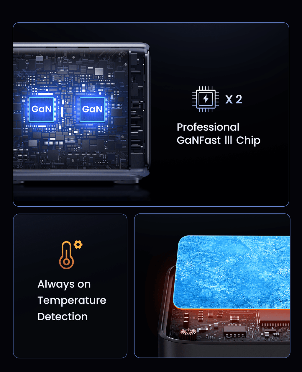 شاحن UGREEN Nexode 300W بـ5 منافذ PD GaN سريع قابس بريطاني - رمادي