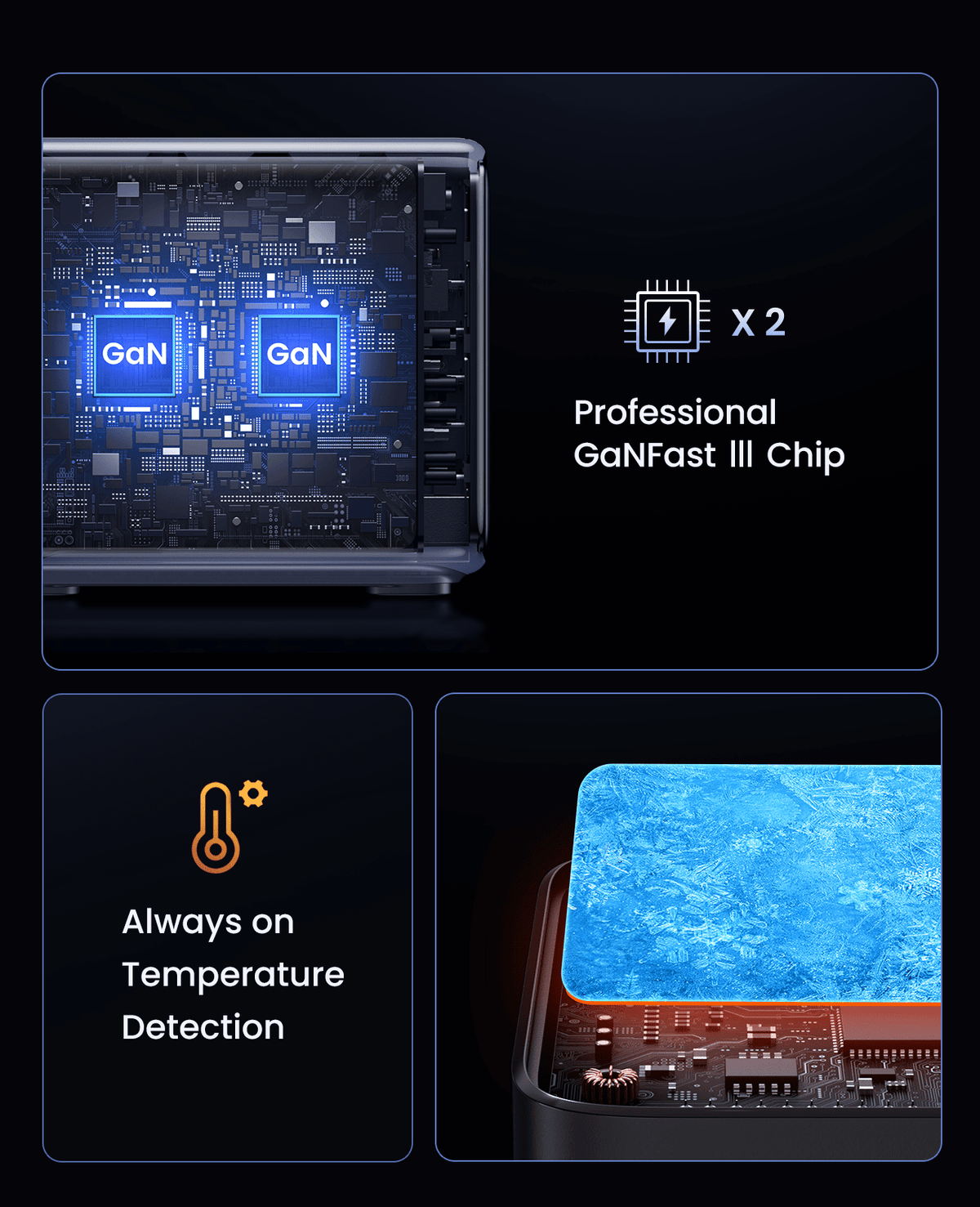 شاحن UGREEN Nexode 300W بـ5 منافذ PD GaN سريع قابس بريطاني - رمادي
